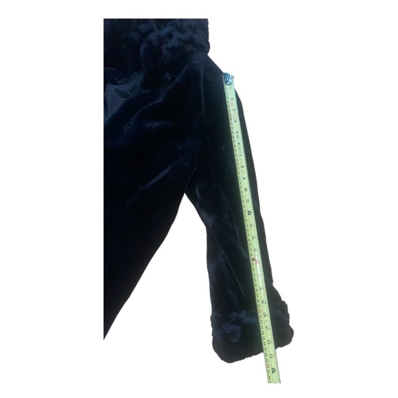 Fen-Nelli Elegant black faux fur winter coat women's size 8 super nice - Picture 10 of 13